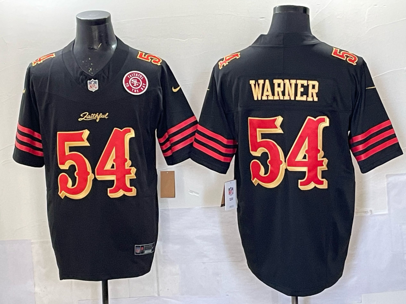 Men San Francisco 49ers #54 Warner black Limited Nike NFL 2025 Jersey 062->san francisco 49ers->NFL Jersey